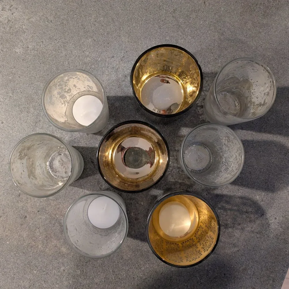 Crate & Barrel Glass Votive Set - NEW